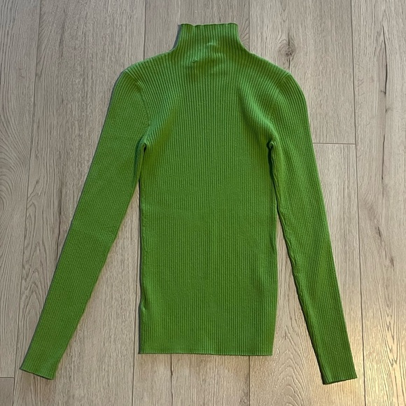 Aritzia Wilfred Trilogy Turtleneck - Cucamelon Green Ribbed Longsleeve Sweater - Picture 9 of 9
